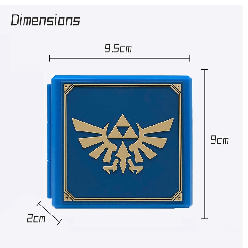 doepeBAE Game Card Case for Nintendo Switch,Portable Game Card Holder,Hard Shell Game Card Storage Case,Large Capacity Switch Game Card Organizer with 12 Card Slots (Z blue) - Image 2